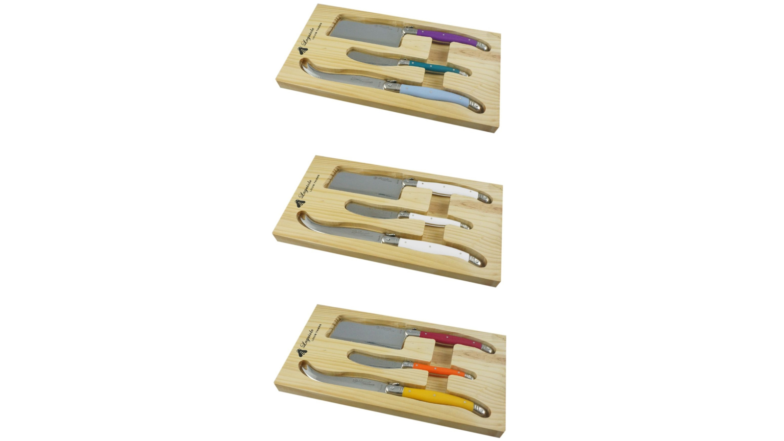 Laguiole by Louis Thiers 3 Piece Cheese Knives Set