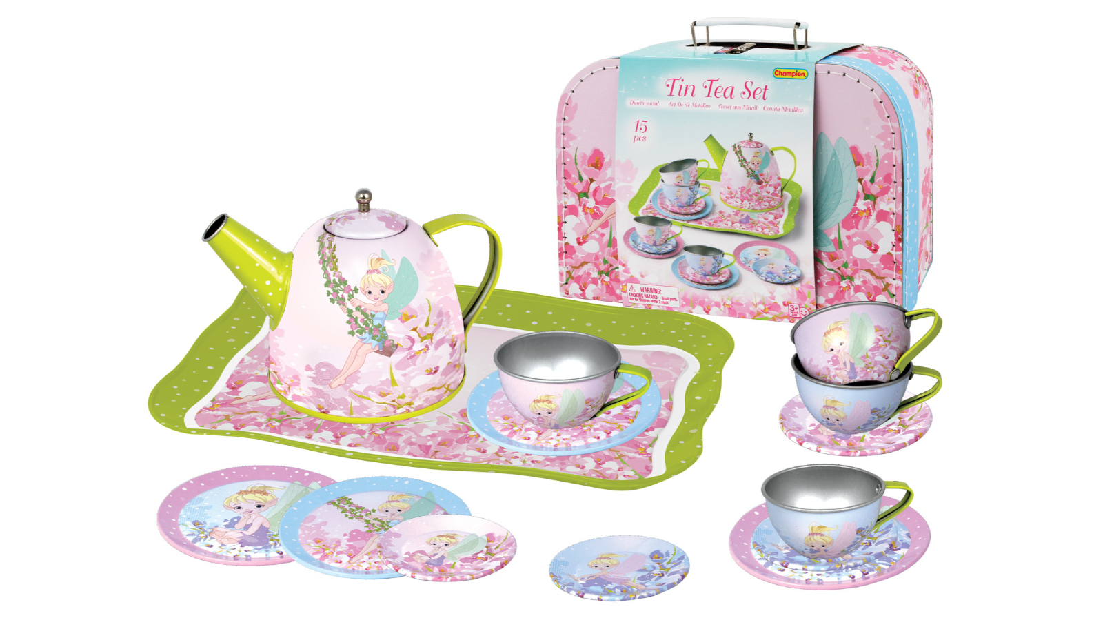 Kaper Kidz Fairy Tin Tea Set in Suitcase