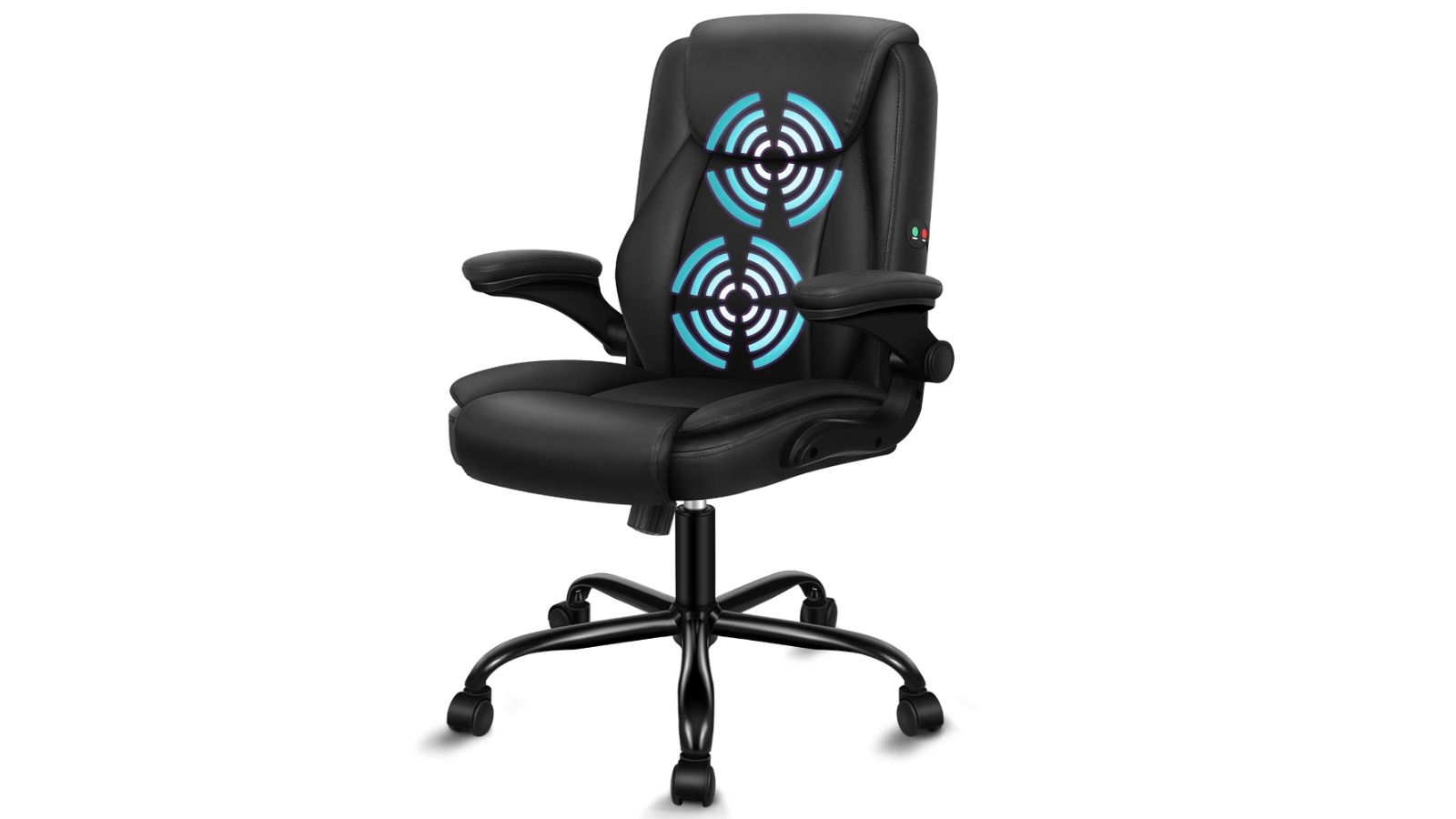 ALFORDSON Leather Flip Office Chair - Black