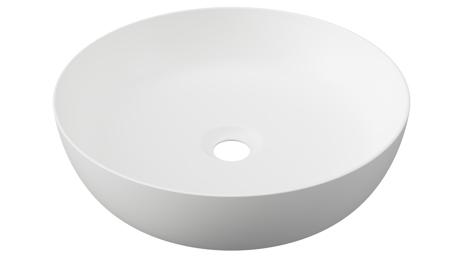 Timberline Chase 400mm Above Counter Basin - Matte White