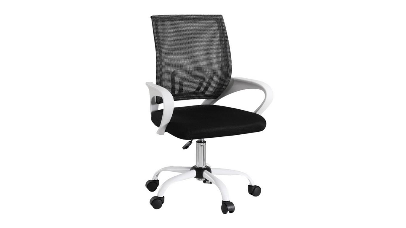 Artiss Mesh Mid-Back Ergonomic Swivel Computer Office Chair - White