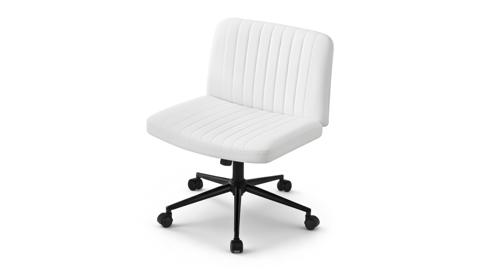 Artiss PU Leather Wide Seat Armless Criss-Cross Office Chair