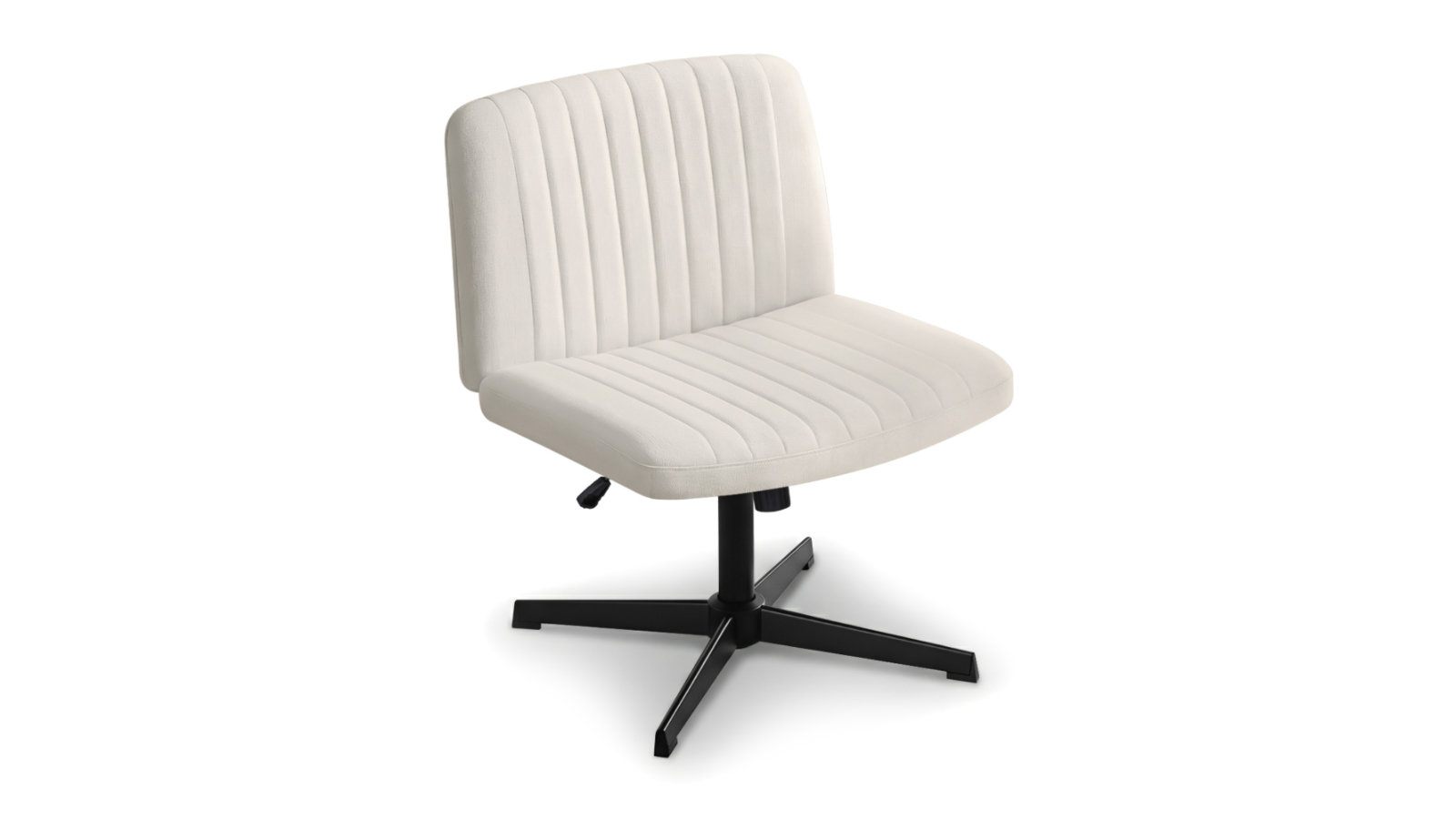 Artiss Fabric Wide Seat Armless Mid-Back Criss-Cross Office Chair
