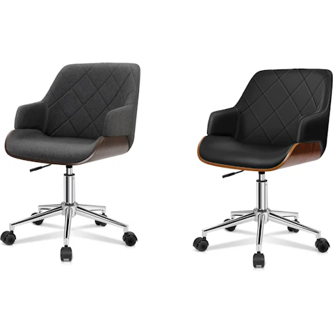 ALFORDSON 52cm Wooden Office Chair Fabric