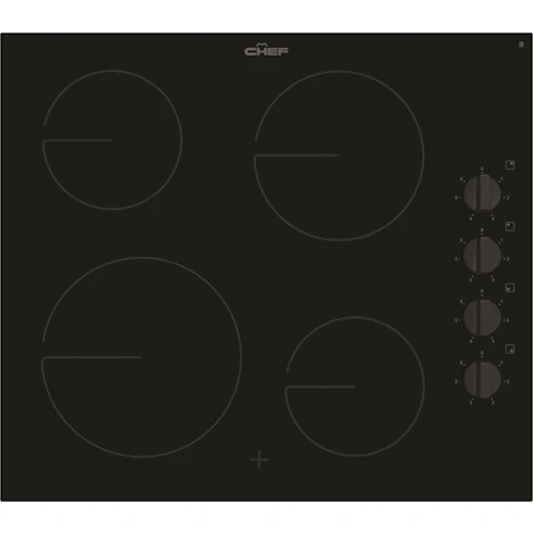 Chef 600mm 4 Zone Ceramic Cooktop with 6 Power Levels