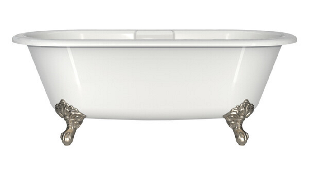 Victoria & Albert Cheshire Gloss White Freestanding Bath with Brushed Nickel Feet
