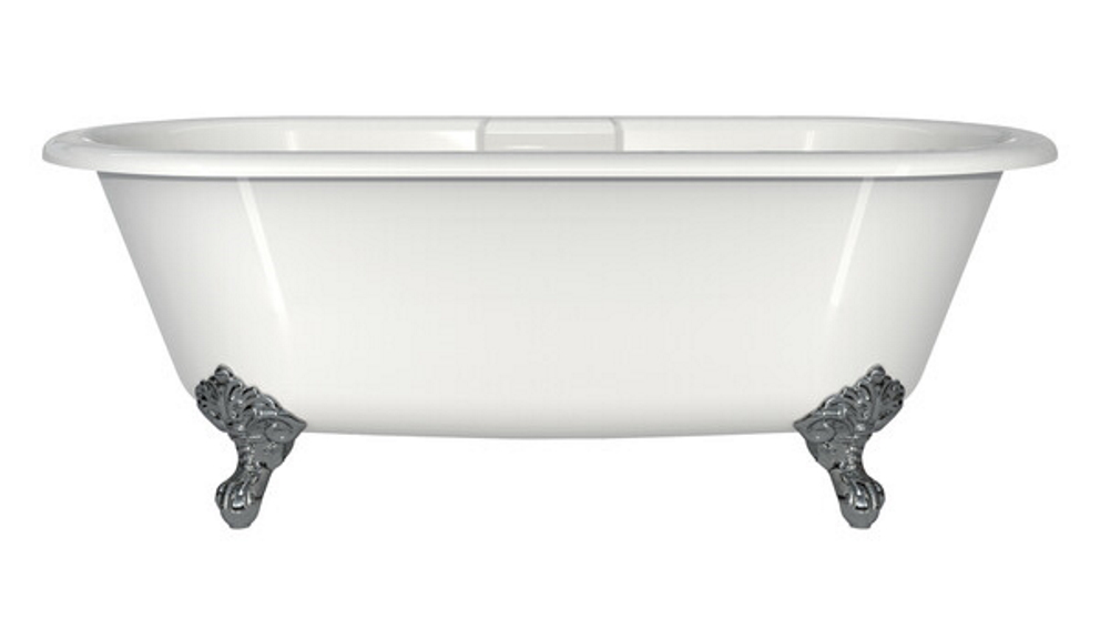 Victoria & Albert Cheshire Gloss White Freestanding Bath with Polished Chrome Feet