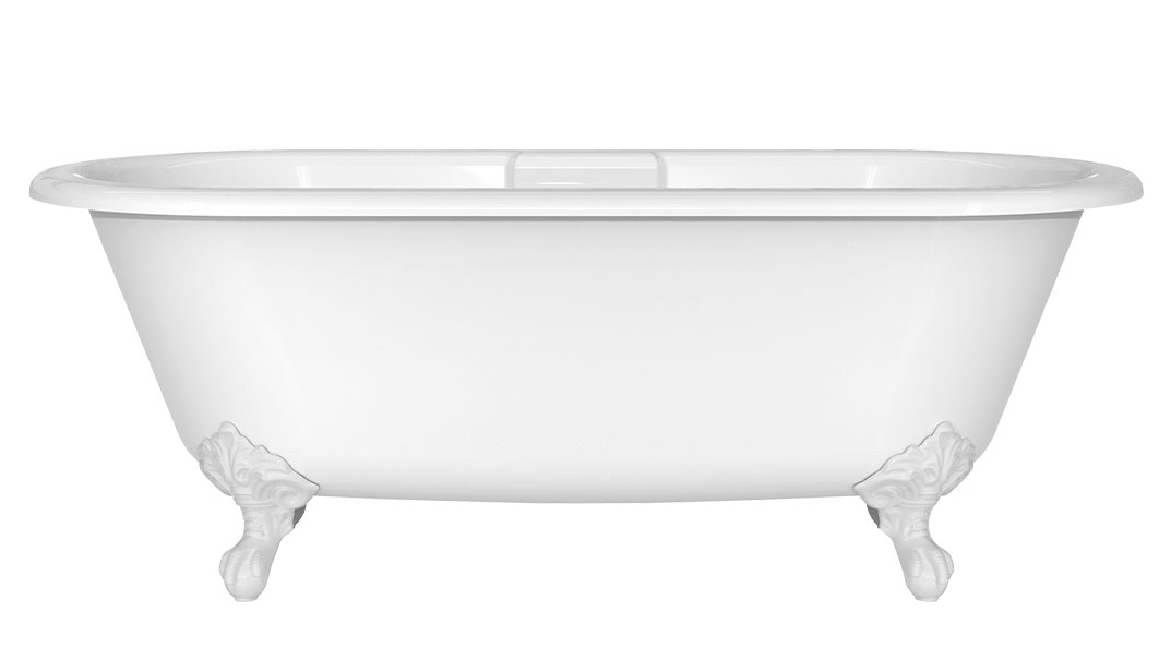 Victoria & Albert Cheshire Gloss White Freestanding Bath with White Metal Feet