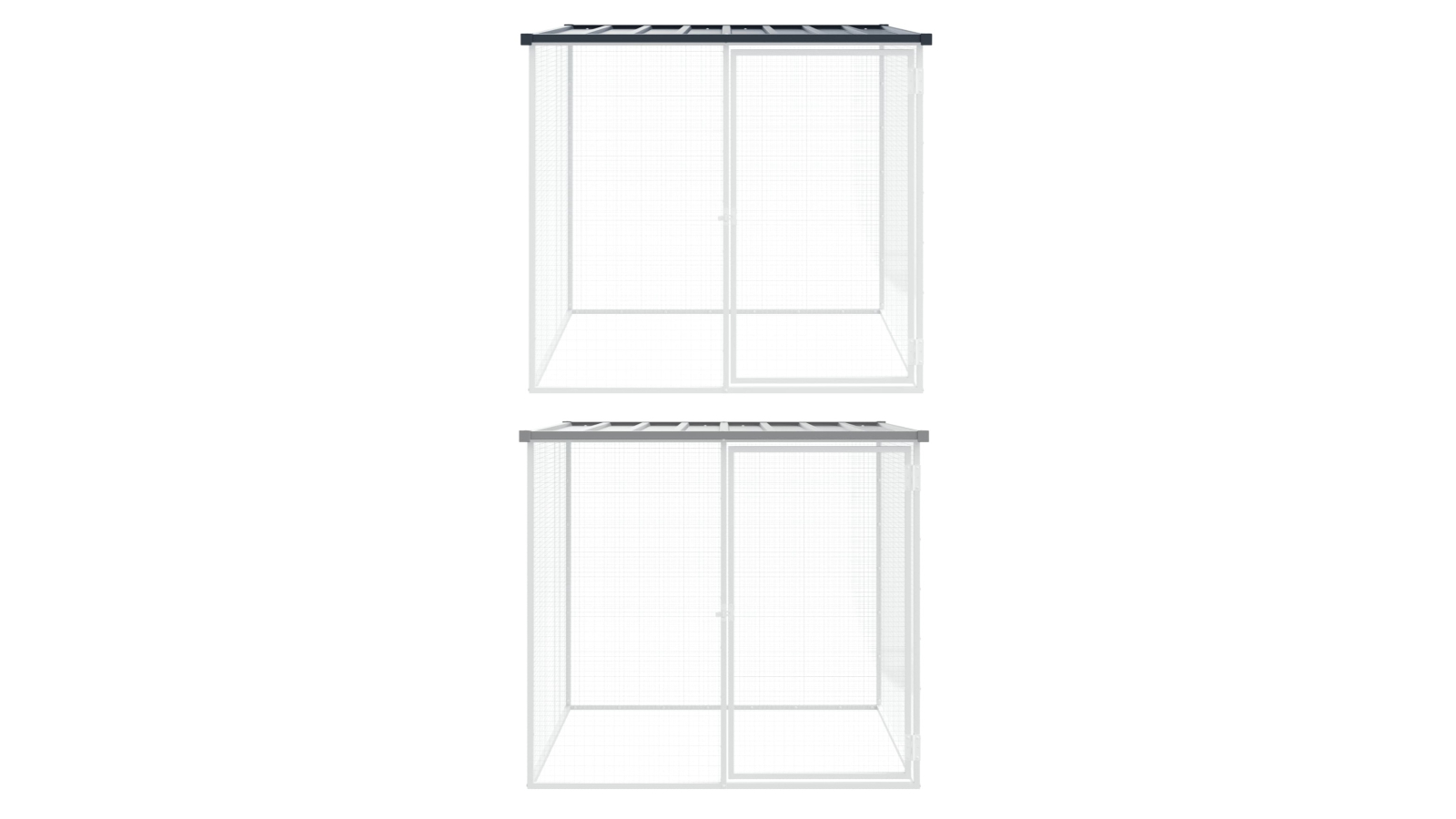 vidaXL Galvanised Steel 103 x 98 x 90cm Chicken Cage with Roof