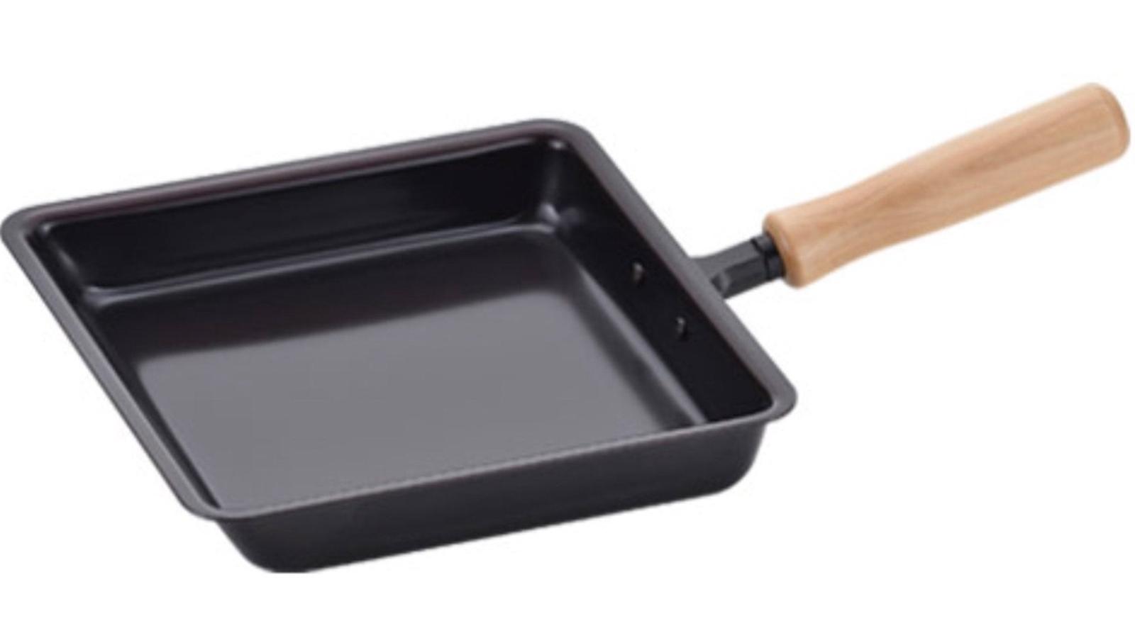 Chitose Iron Wooden Handle Square Pan