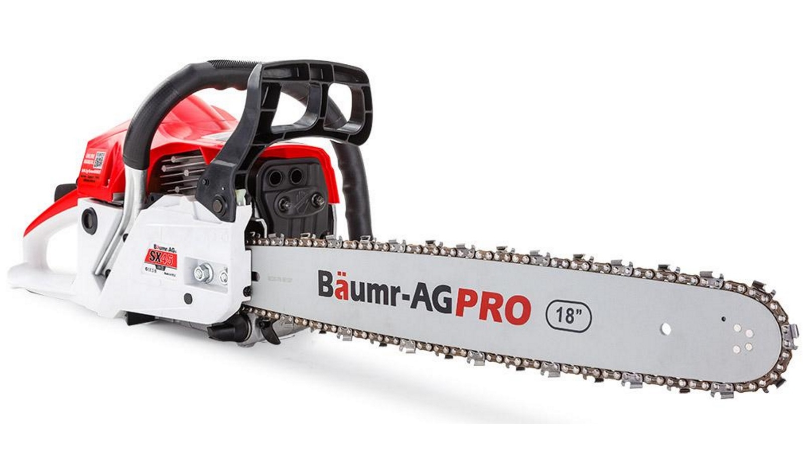 BAUMR-AG 45CC Petrol Chainsaw Commercial 18" Bar Chain Saw E-Start Garden Pruning