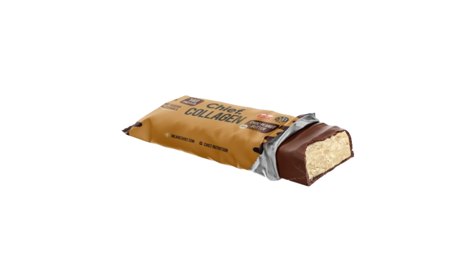 Chief Nutrition Set of 12 Choc Peanut Butter Collagen Bar