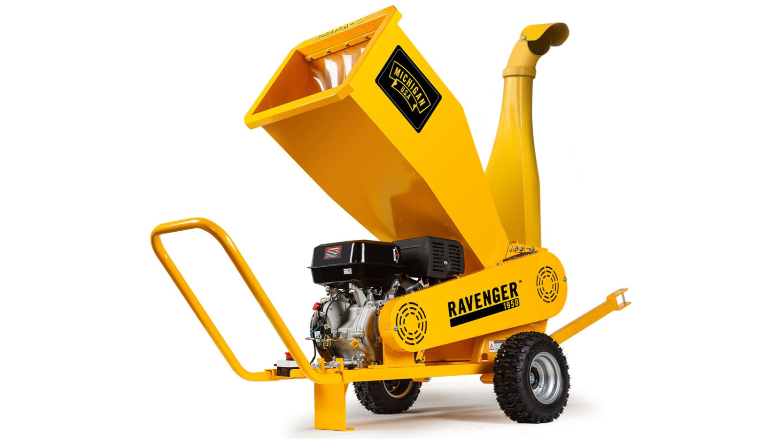 MICHIGAN Ravenger 1950 18HP 420cc Towable Petrol Commercial Tree Mulcher and Wood Chipper