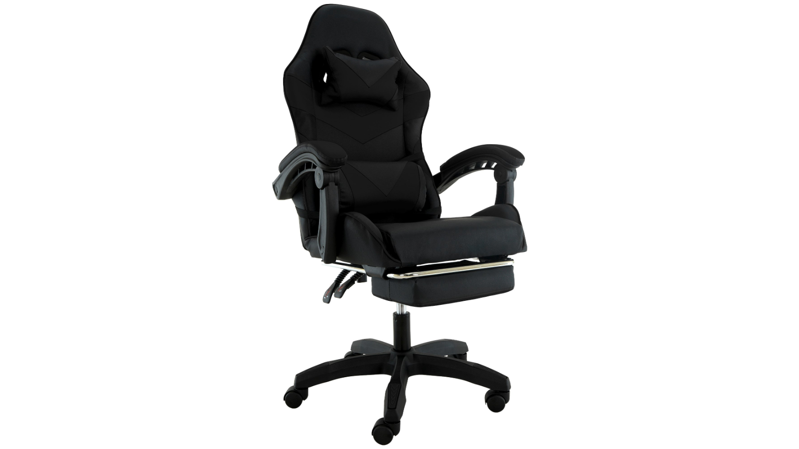 Klika Sarantino Cueva Retractable Footrest Reclining High Back Gaming Chair - Black
