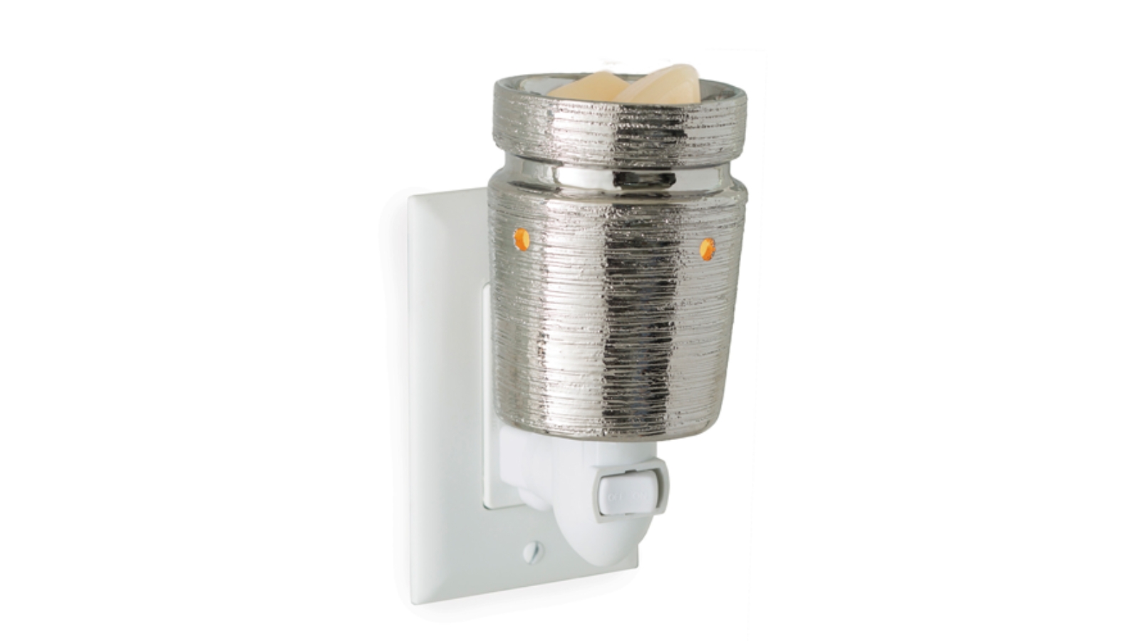 Brushed Chrome Pluggable Fragrance Warmer