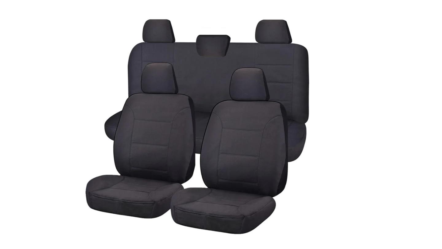 My Car Canvas Seat Cover for Volkswagen Amarok 2H Series Dual Cab 2011-2022 - Black