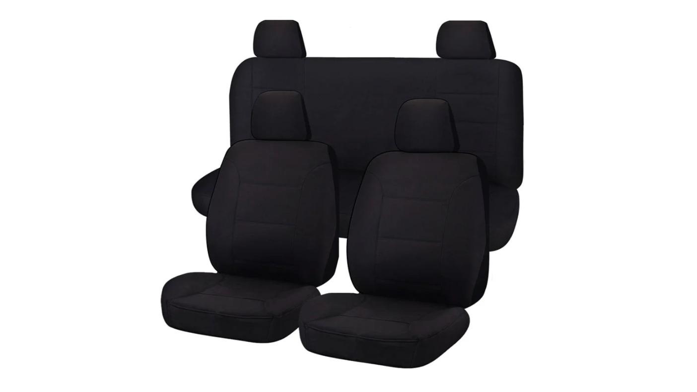My Car Canvas Seat Cover for Nissan Navara D23 Series 3-4 Np300 Dual Cab 2017-2022CHTMNAV1604 - Black