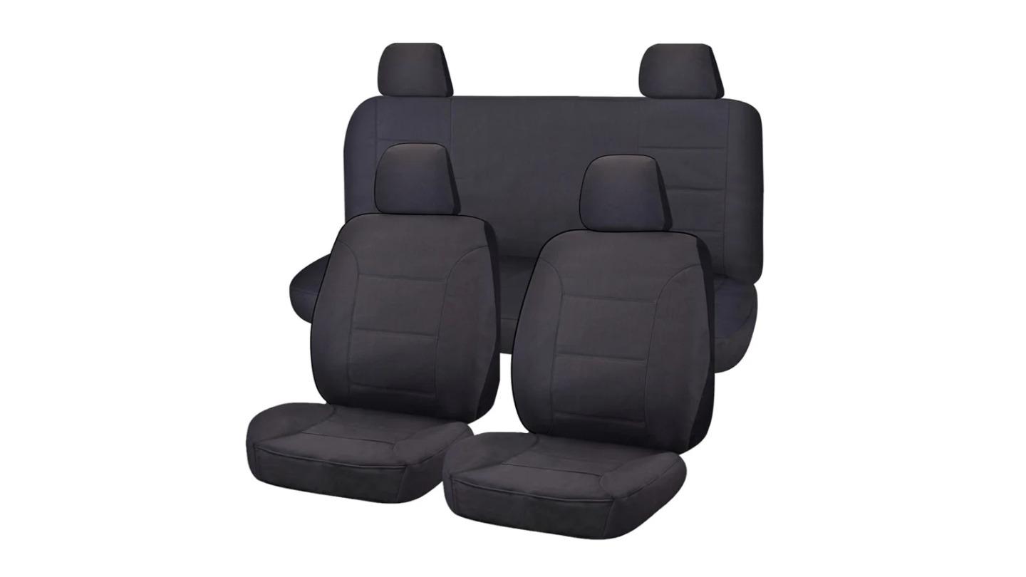 My Car Canvas Seat Cover for Nissan Navara D23 Series 3-4 NP300 Dual Cab 2017-2022 - Black