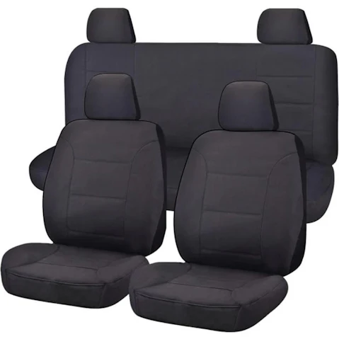 My Car Canvas Seat Cover for Nissan Navara D23 Series 3-4 NP300 Dual Cab 2017-2022 - Black