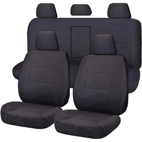 My Car CHTMTRI0708 Canvas Seat Cover for Mitsubishi Triton ML-MN Series Dual Cab (2006-2015)