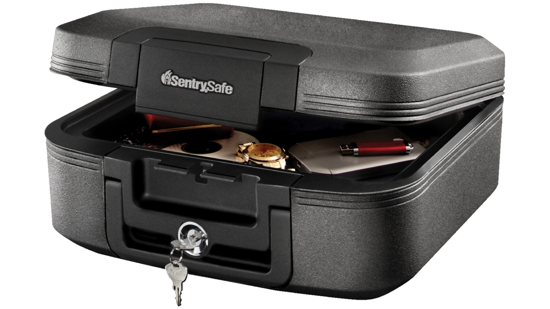 SentrySafe 7.8L Water & Fireproof Key Lock Chest Security Safe