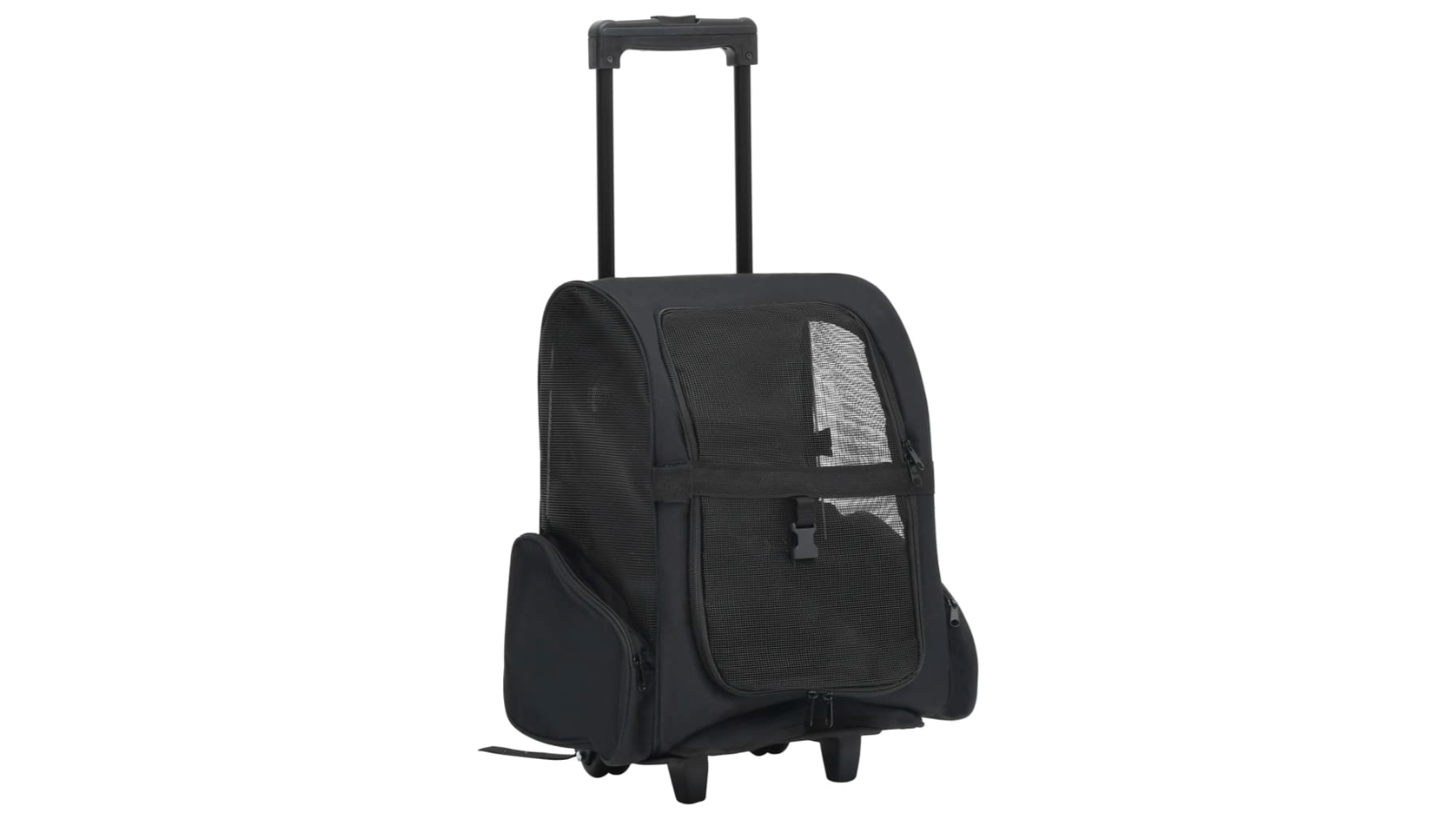 vidaXL Foldable Multipurpose Pet Trolley - Black