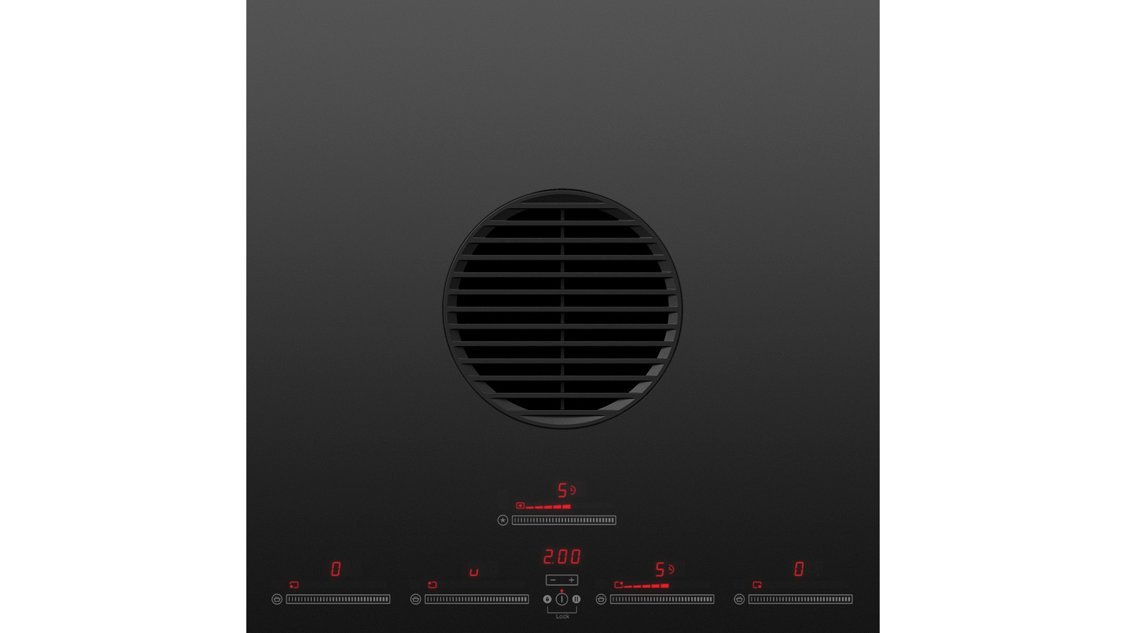 Fisher & Paykel 83cm Series 9 4 Zone Induction Cooktop with Integrated Ventilation - Black