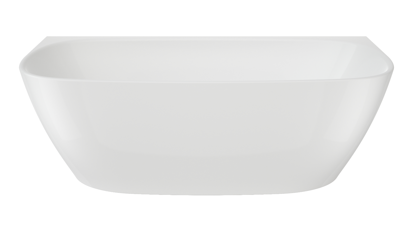 Caroma Contura II 1500 Back To Wall Freestanding Bath - Gloss White