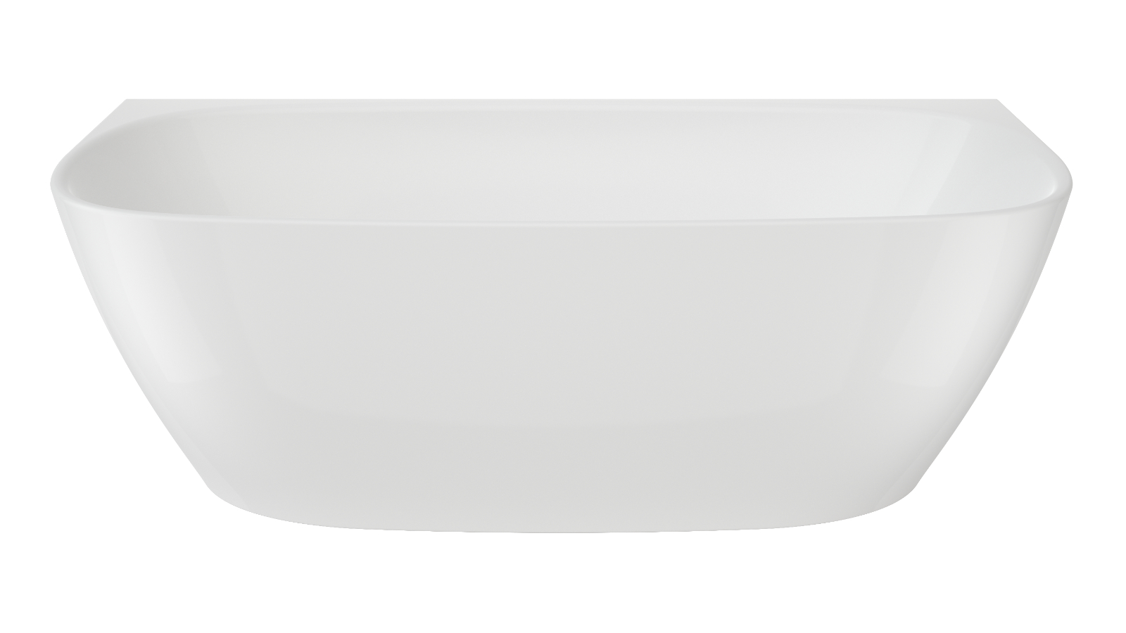 Caroma Contura II 1700 Back To Wall Freestanding Bath - Gloss White