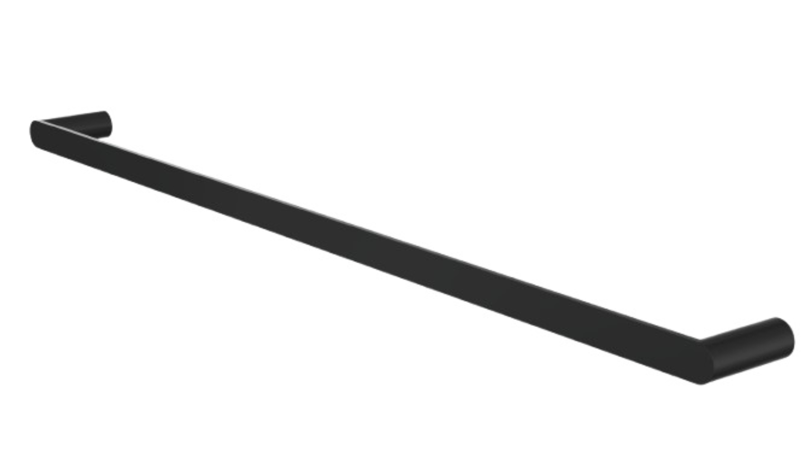 Linsol Circle 800mm Single Towel Rail - Matte Black 