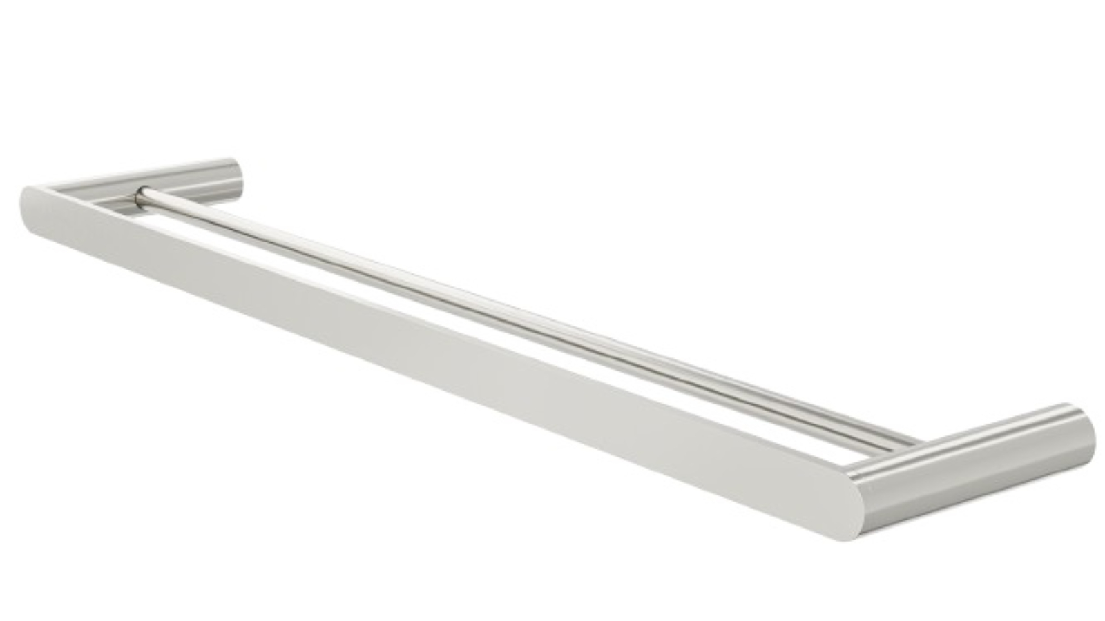 Linsol Circle 600mm Double Towel Rail - Brushed Nickel