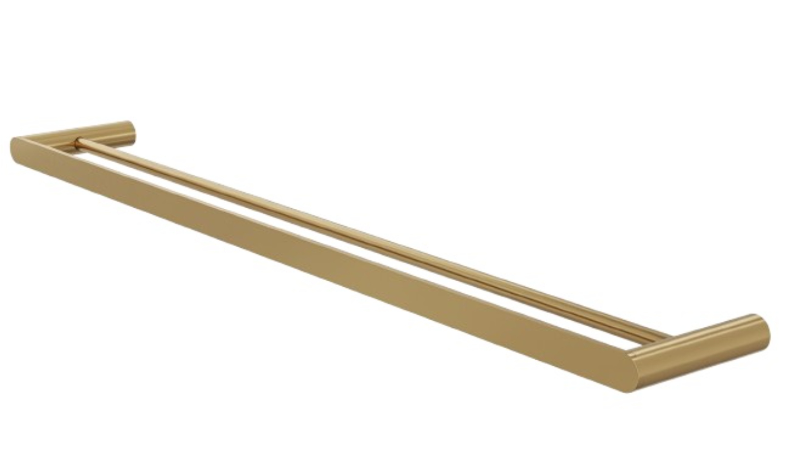 Linsol Circle 800mm Double Towel Rail - Brushed Brass