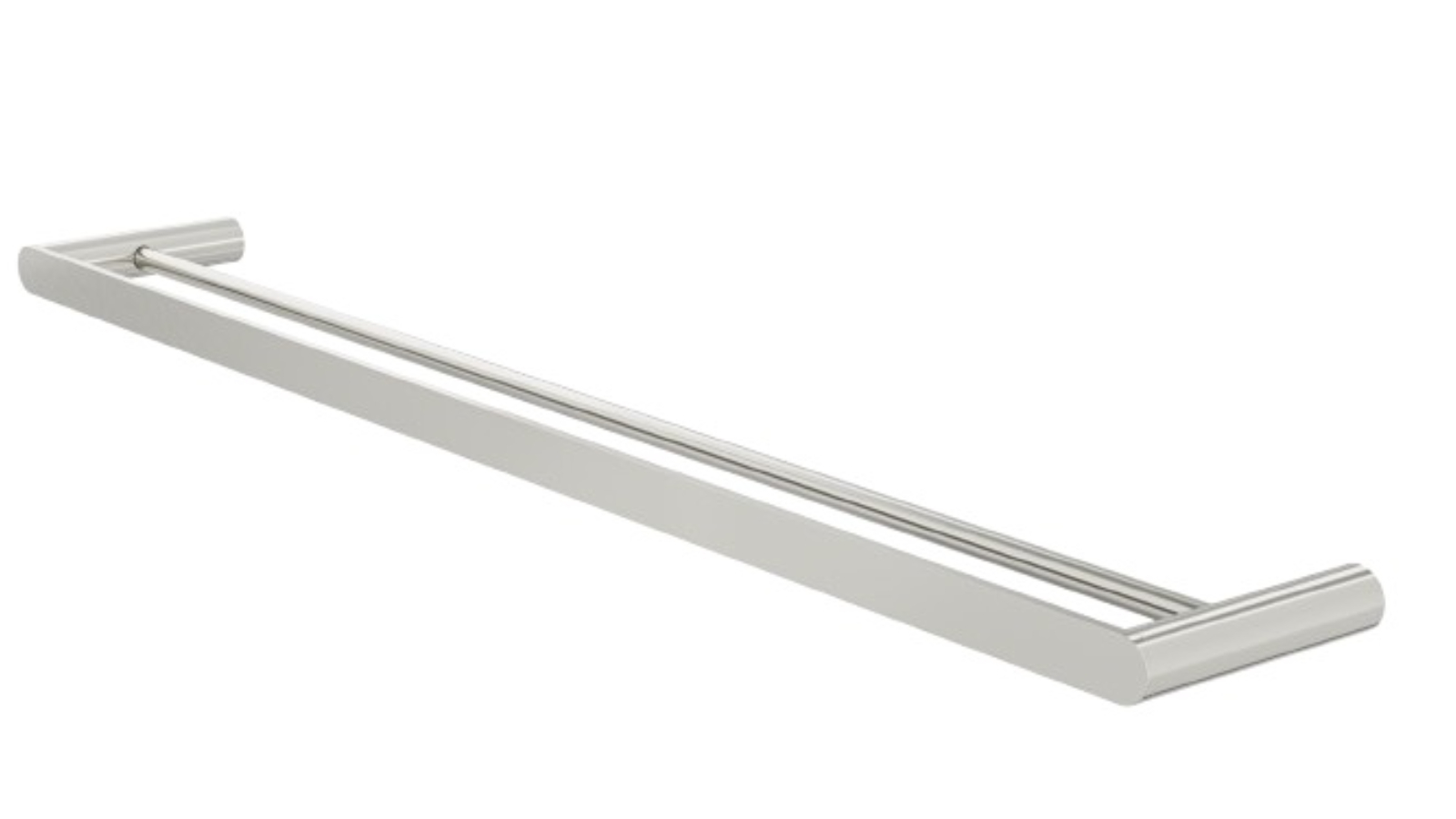 Linsol Circle 800mm Double Towel Rail - Brushed Nickel