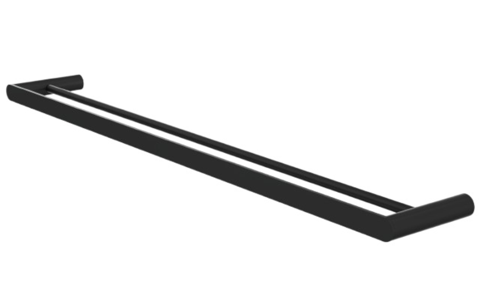 Linsol Circle 800mm Double Towel Rail - Matte Black