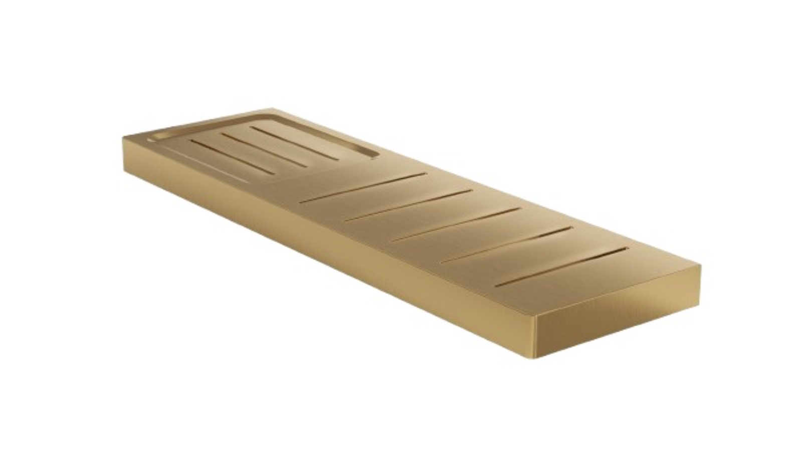 Linsol Circle Metal Shelf with Soap Dish - Brushed Brass
