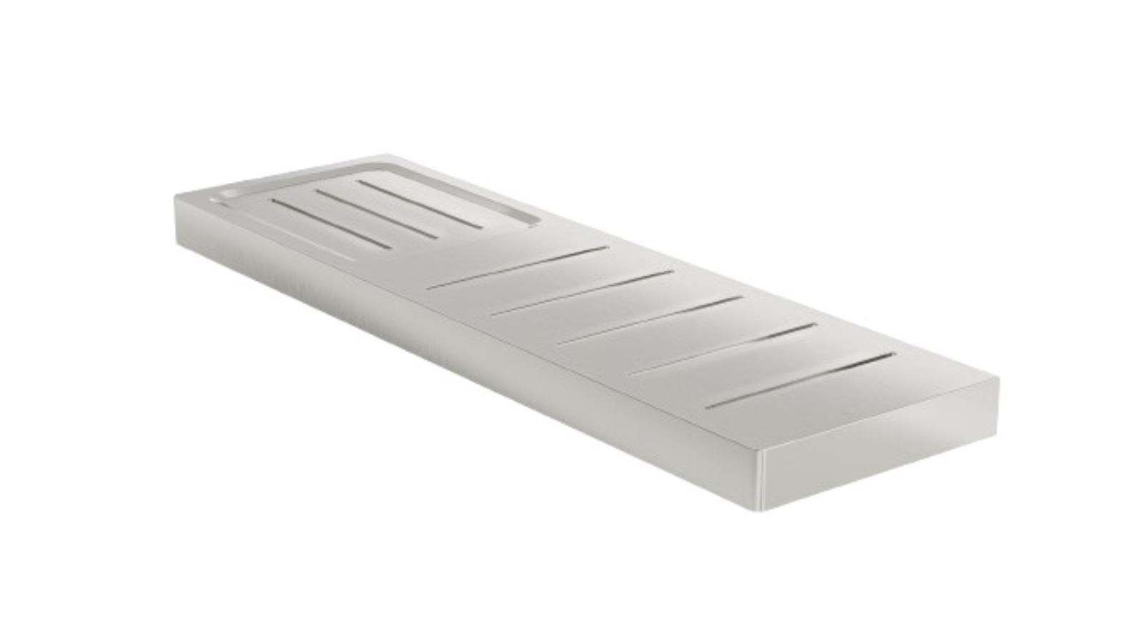 Linsol Circle Metal Shelf with Soap Dish - Brushed Nickel