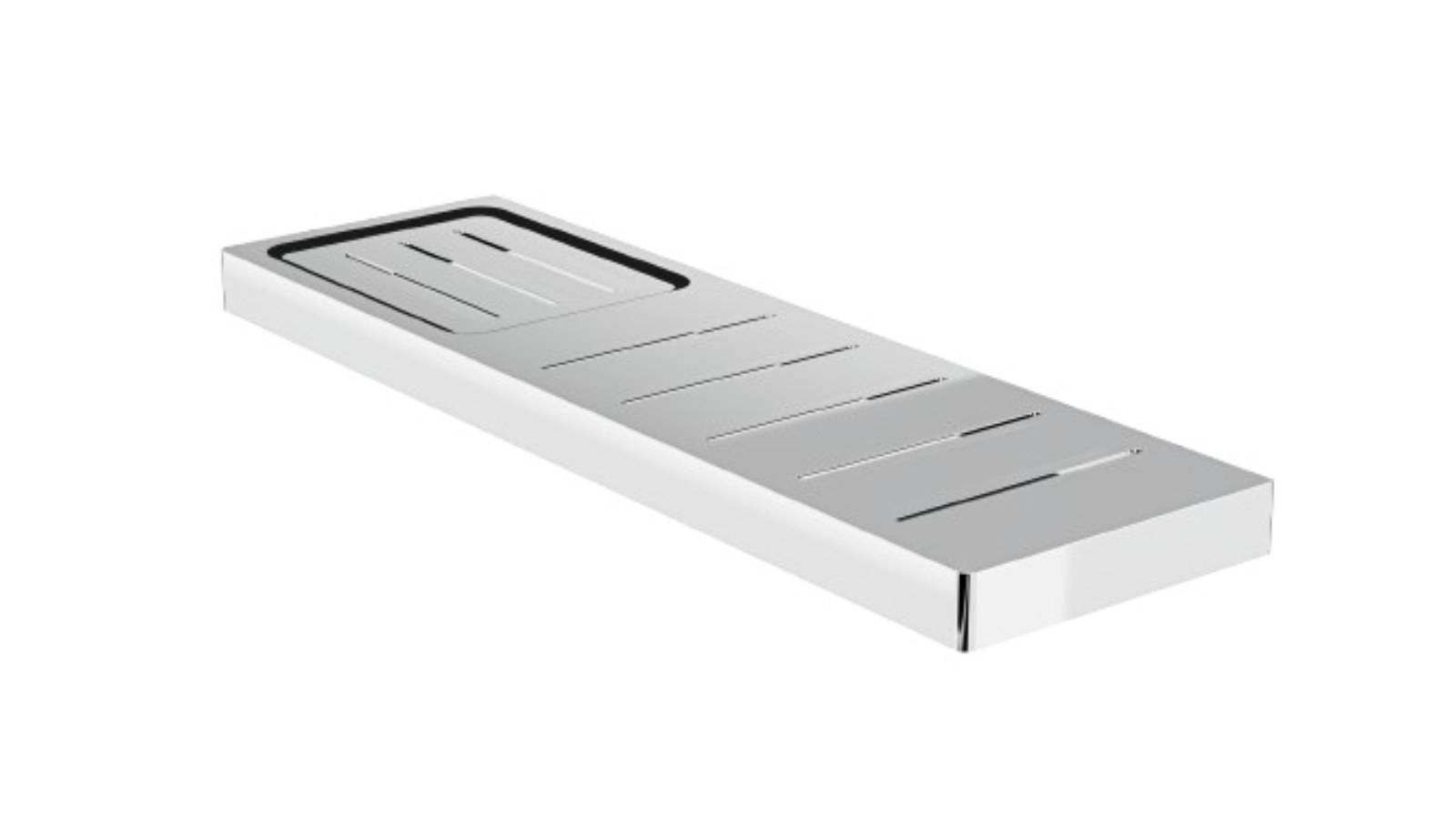 Linsol Circle Metal Shelf with Soap Dish - Chrome