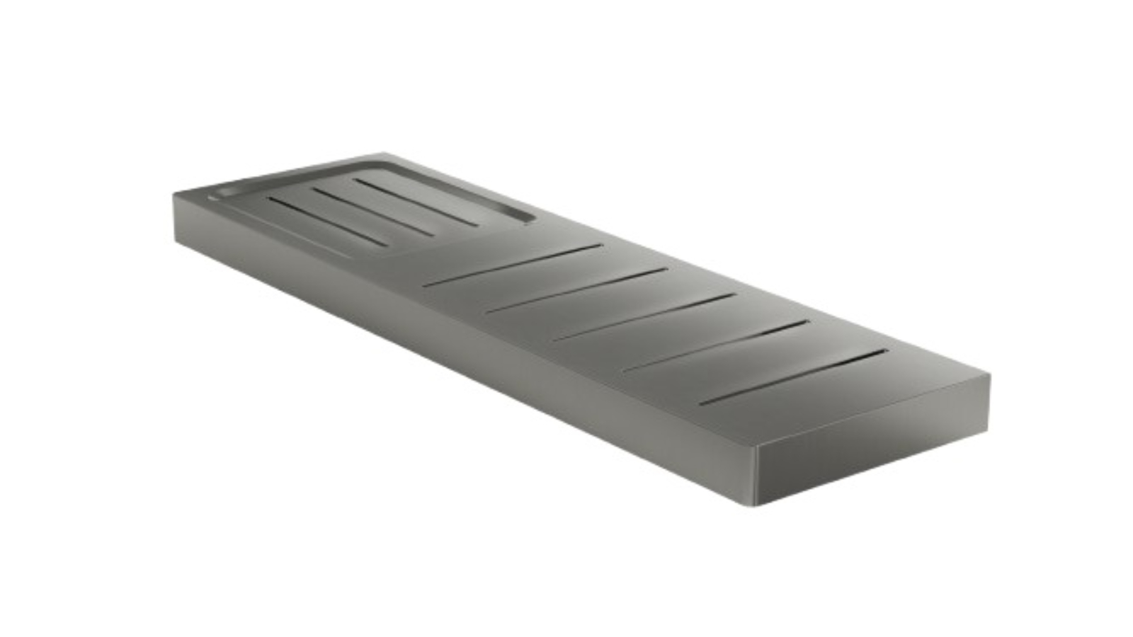 Linsol Circle Metal Shelf with Soap Dish - Gunmetal