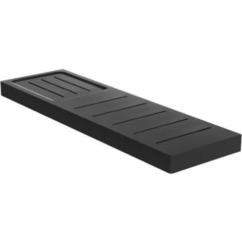 Linsol Circle Metal Shelf with Soap Dish - Matte Black