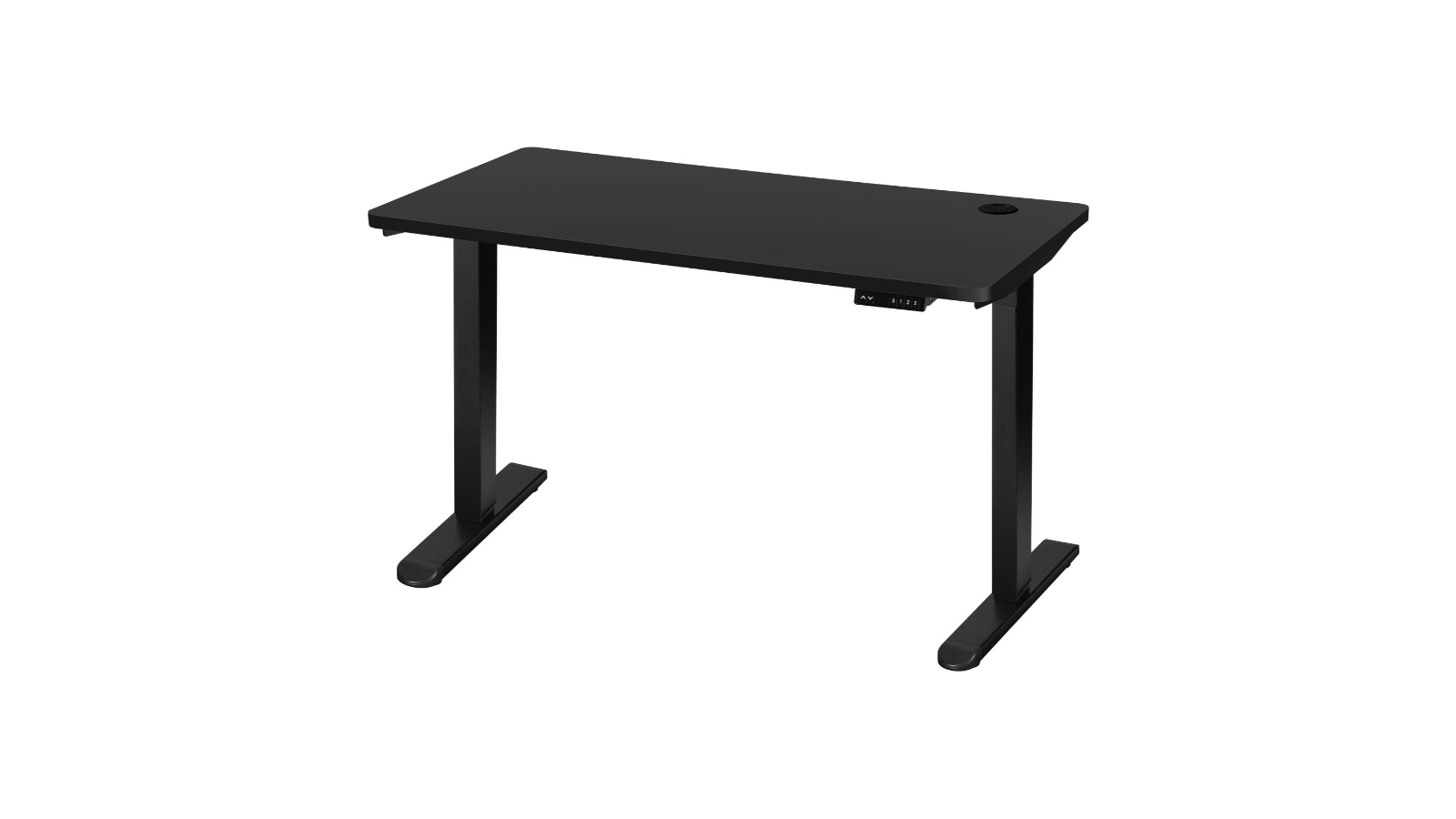 Oikiture Electric Standing Single Motor 140cm  Height Adjustable Desk - Black