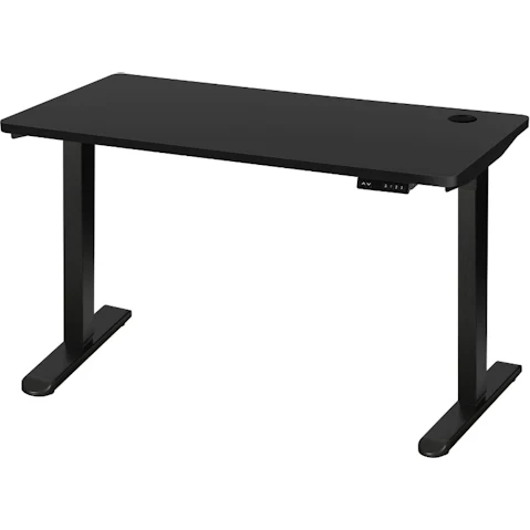 Oikiture Electric Standing Single Motor 140cm Height Adjustable Desk - Black