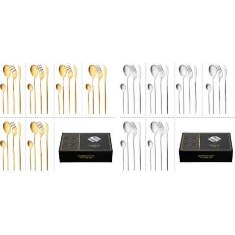 24 Piece Stainless Steel Cutlery Set