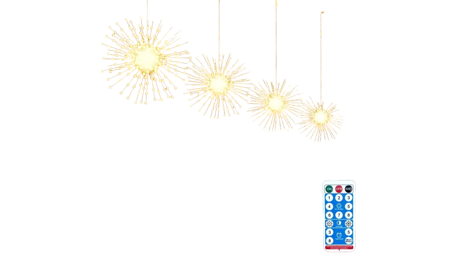 TM Pack of 4 480 LED Starburst Solar Light