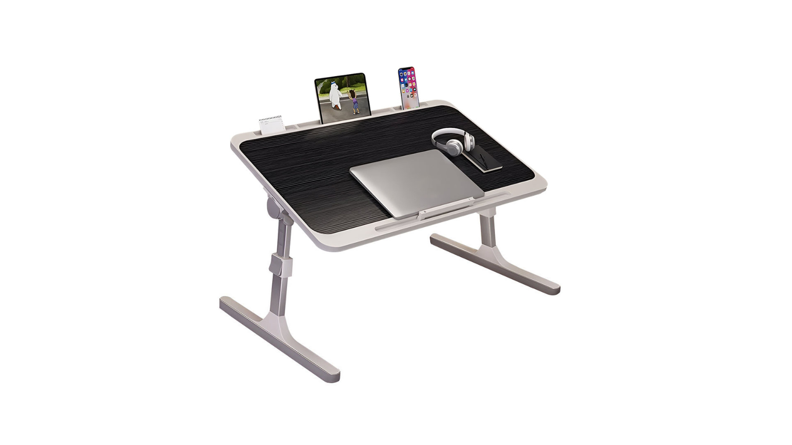 Soga 70 x 45cm Adjustable Study Table Bed Portable Laptop Desk - Black