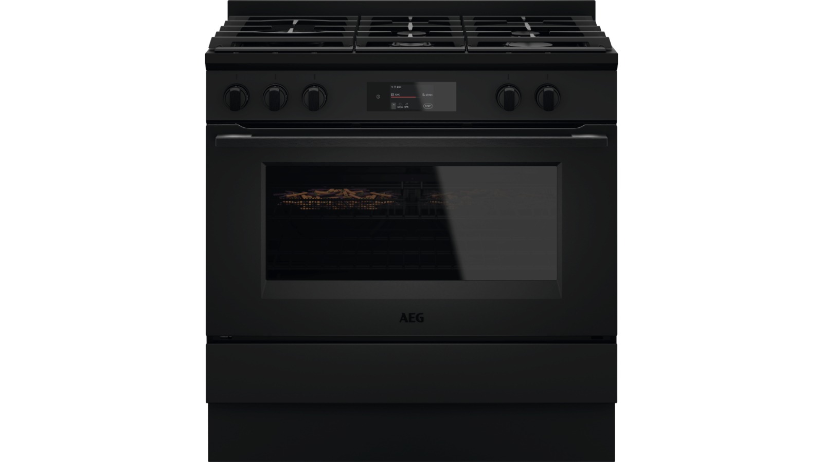 AEG 90cm Series 800 Pyryoluxe Dual Fuel Freestanding Cooker - Matte Black