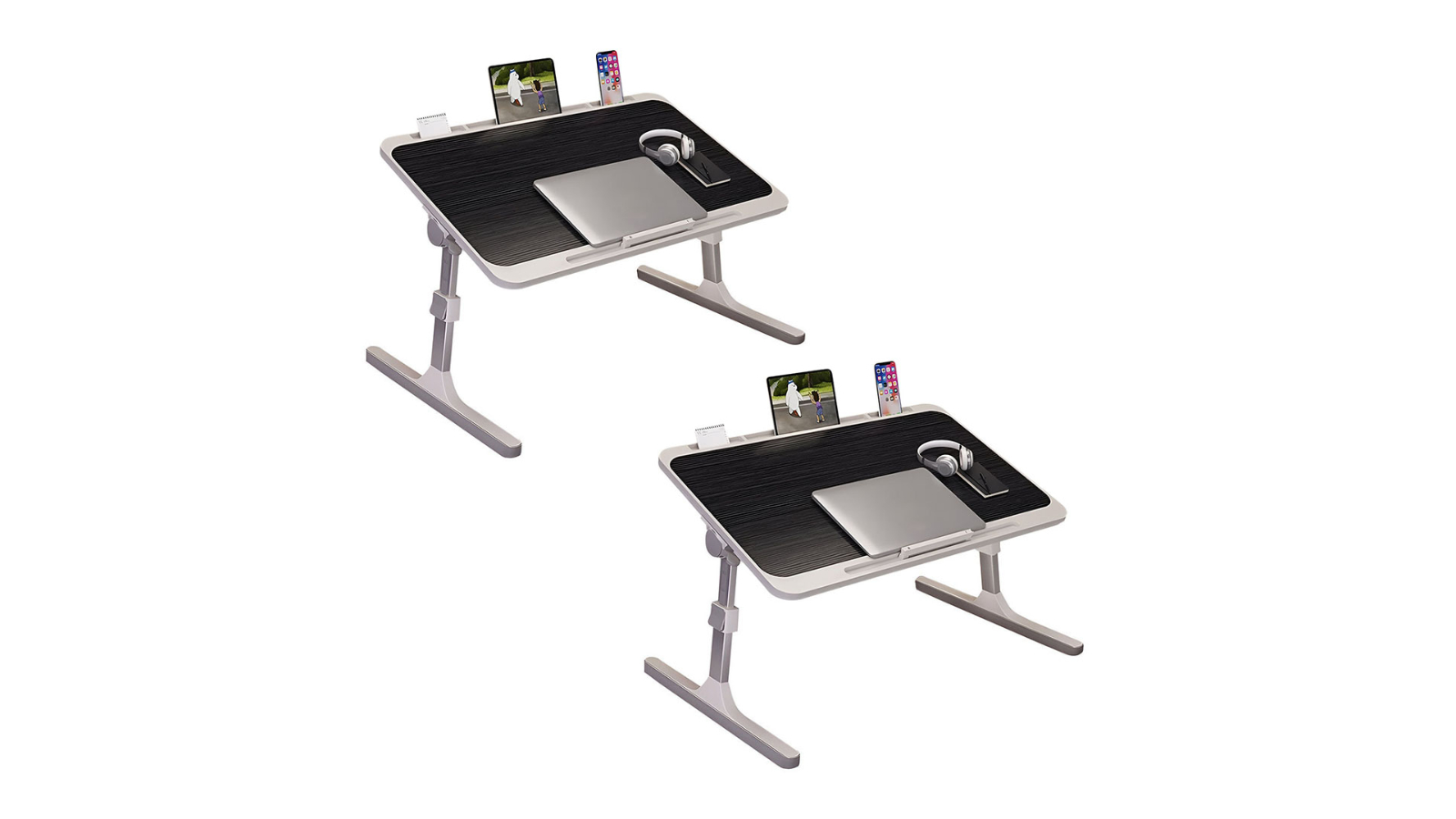 Soga 70 x 45cm Adjustable Study Table Bed Portable Laptop Desk - Black