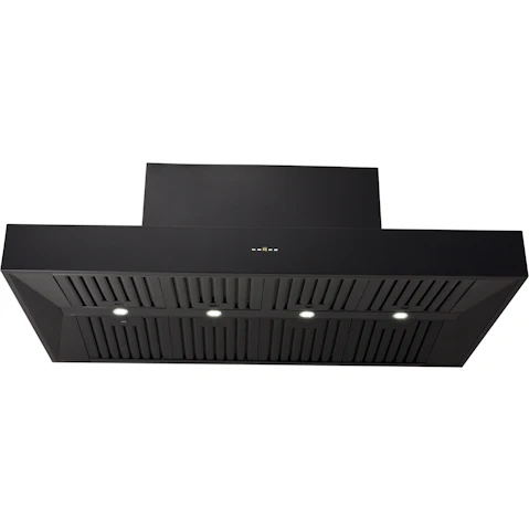 Schweigen 150cm Silent BBQ Alfresco Canopy Rangehood with Silent Inline Motor - Black Steel