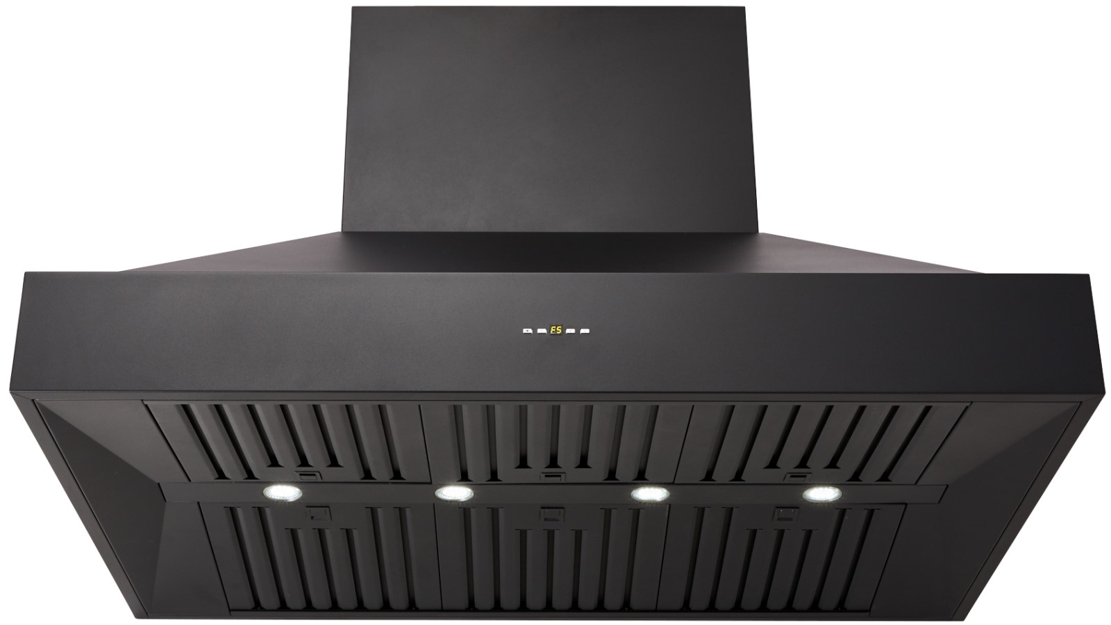 Schweigen 120cm Silent BBQ Alfresco On-Board Pyramid Rangehood with Silent Inline Motor - Black Steel