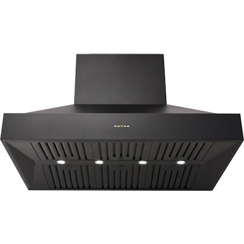 Schweigen 120cm Silent BBQ Alfresco On-Board Pyramid Rangehood with Silent Inline Motor - Black Steel
