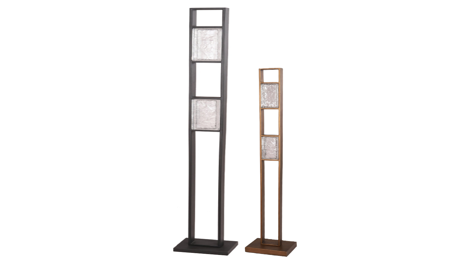 CLA Lighting Zeigel Rectangular Ice Glass LED Floor Lamp